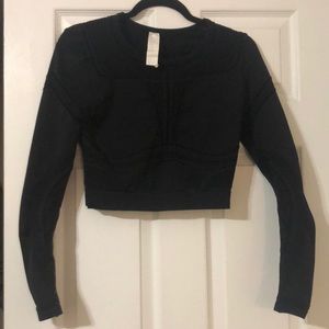 Fabletics Seamless Black Crop Top